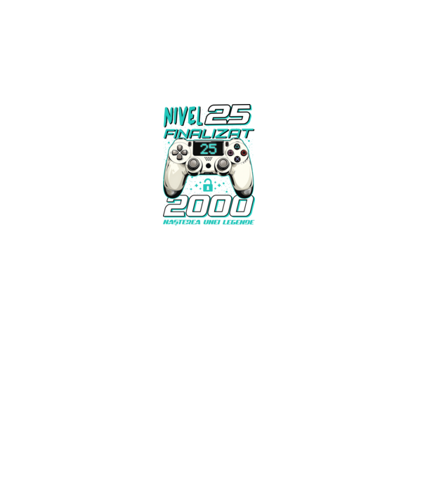 Nivel finalizat 25 2000 model gri pe tricou