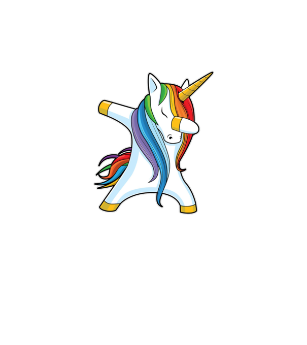 DAB Unicorn 2 model alb pe tricou