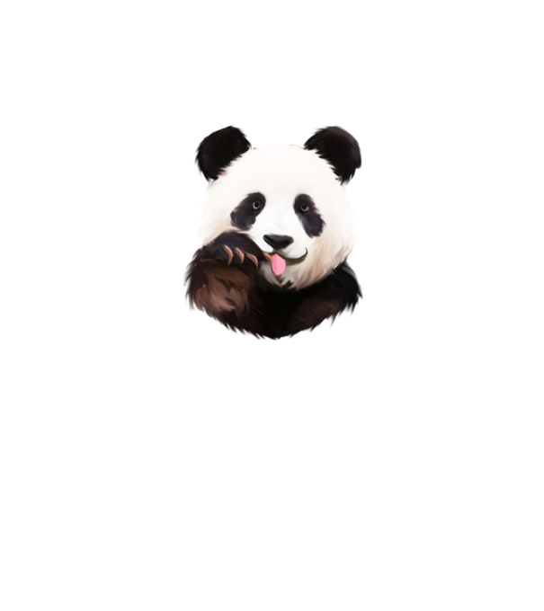 Panda face model gri pe tricou