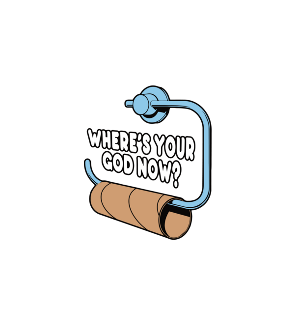 Where's your god now model negru pe tricou