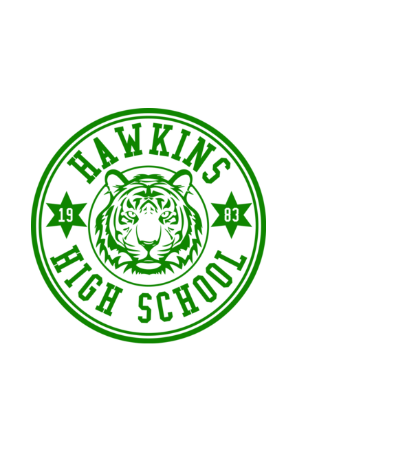 hawkins high school model alb pe tricou