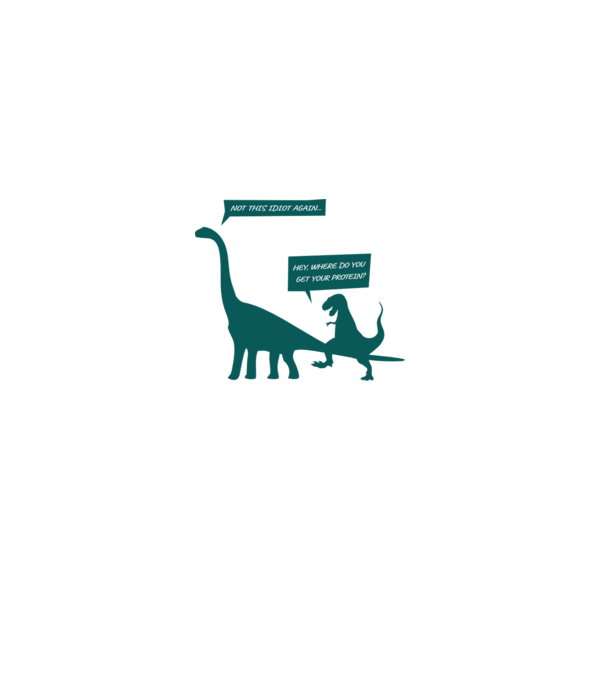 idiot dinosaur vegan model galben pe tricou