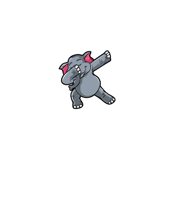 Elefant DAB model albastru închis pe tricou