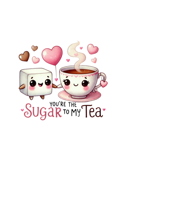 Sugar to my Tea model alb pe tricou