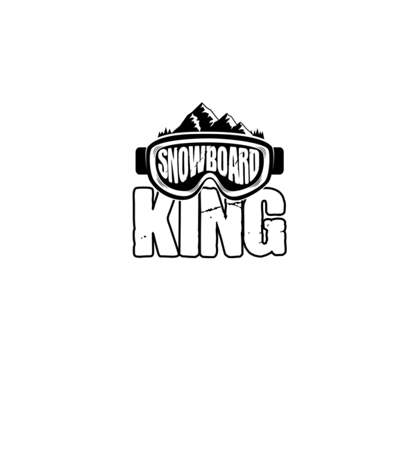 Snowboard king 01 model negru pe tricou