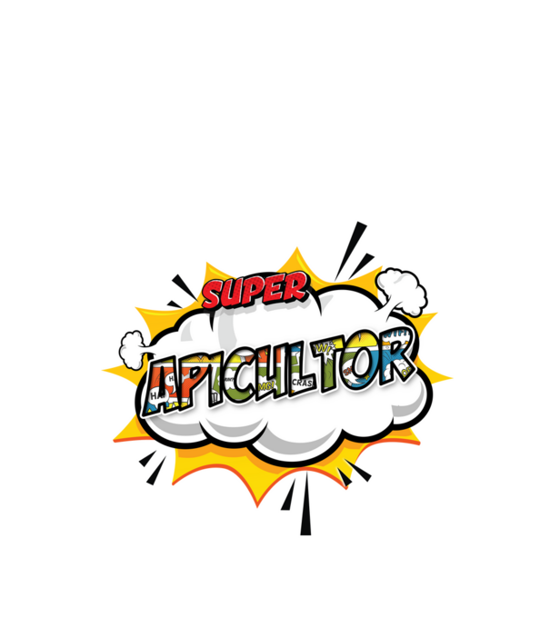 Super Apicultor model alb pe tricou