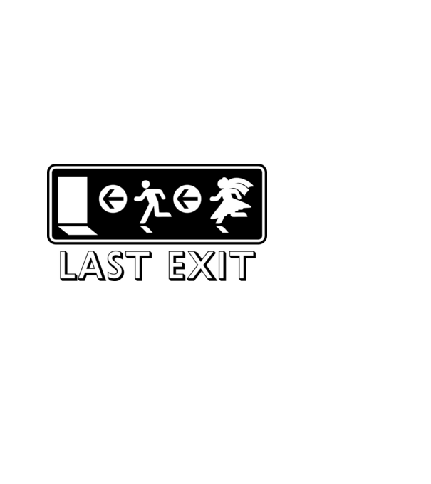 Last Exit model albastru deschis pe tricou