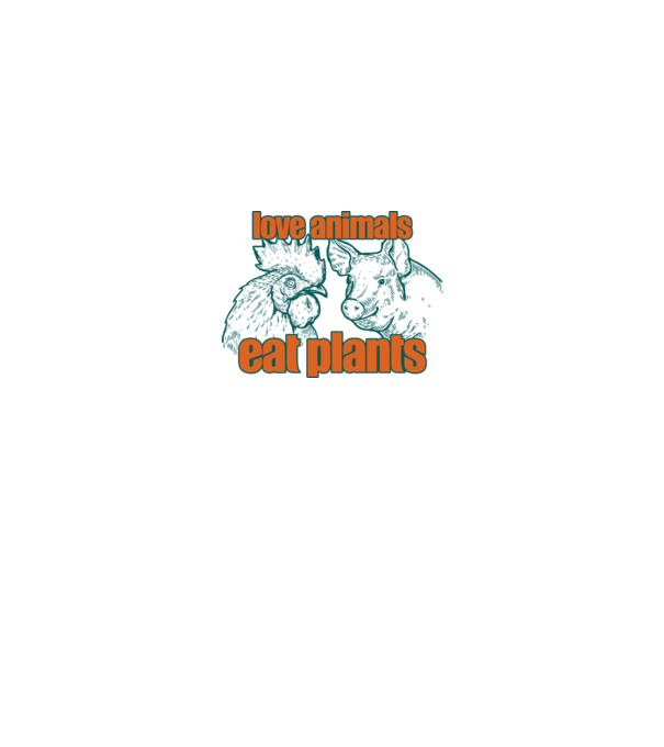 love animals model alb pe tricou