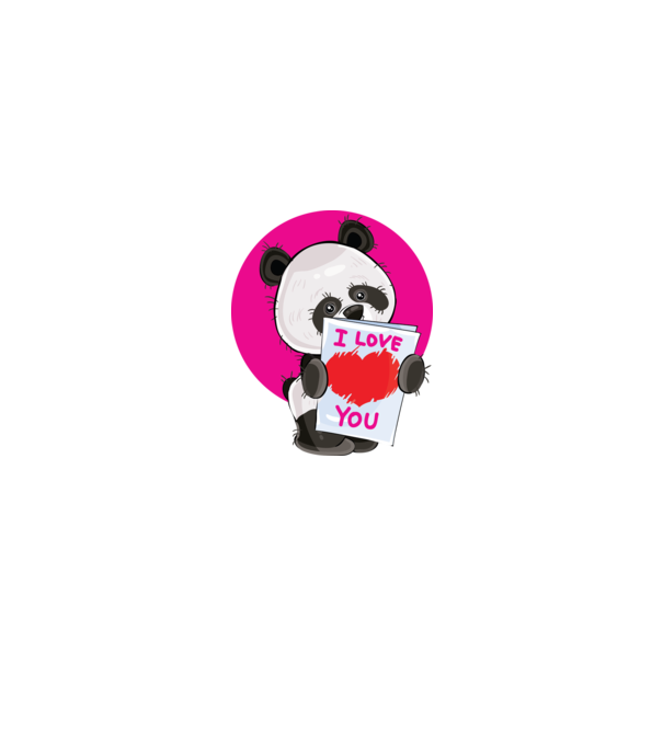 dragoste panda model negru pe tricou