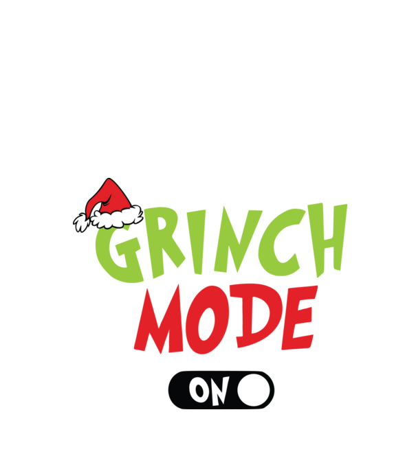 Grinch Mode model alb pe tricou