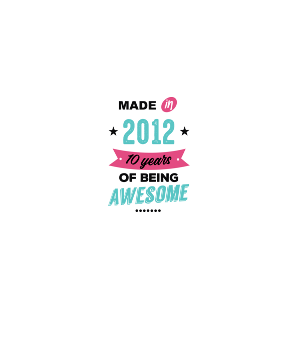 MADE in 2012 model alb pe tricou