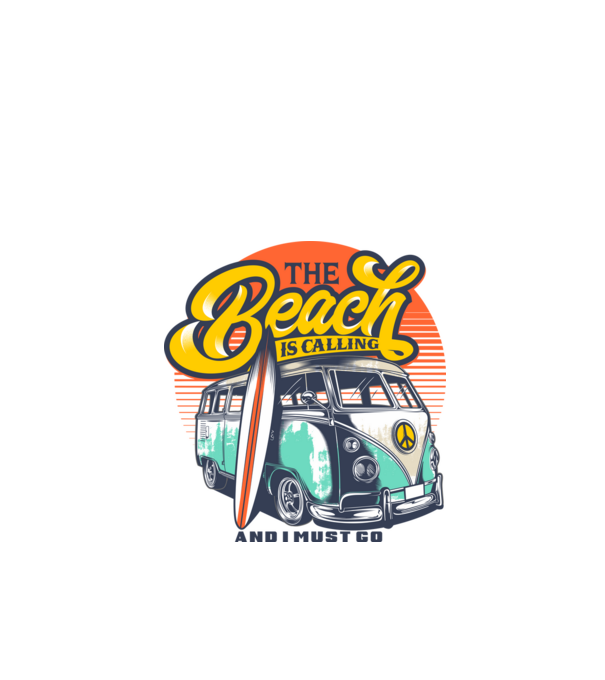 The Beach is Calling model verde de măr pe tricou