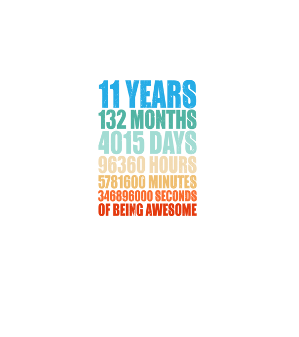 11 years of being awesome model negru pe tricou