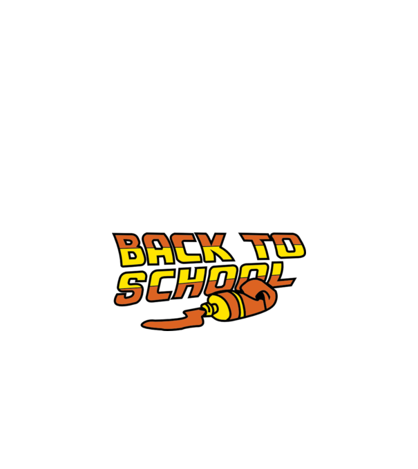 Back to school model negru pe tricou