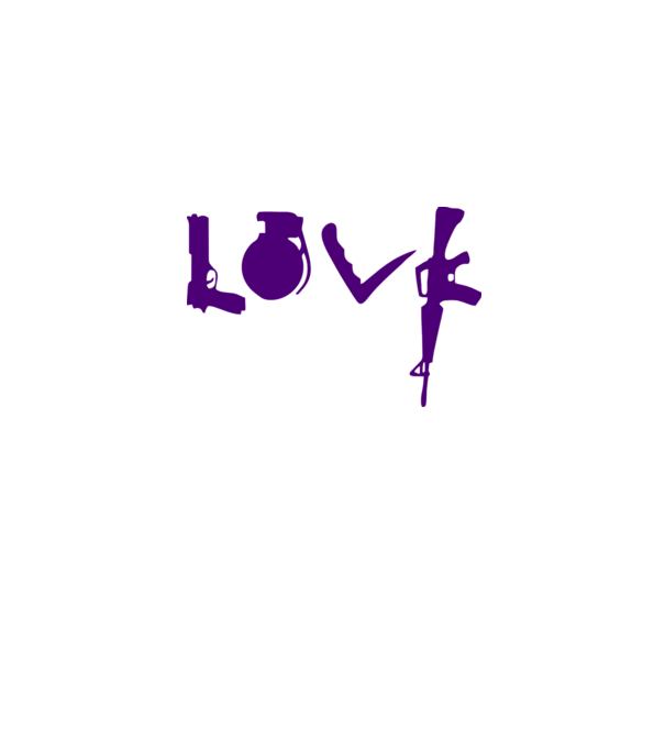 Lovegun model alb pe tricou