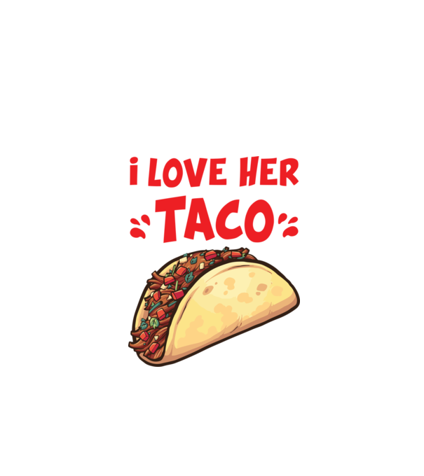Couple TACO model alb pe tricou