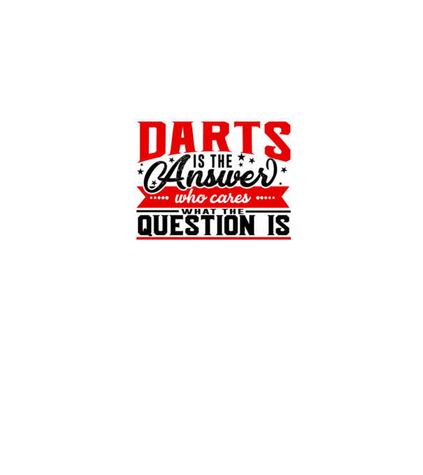 Sport is the answer DARTS model alb pe tricou