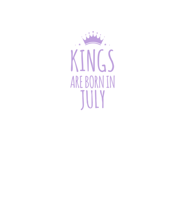 Kings are born in - July model mov pe tricou