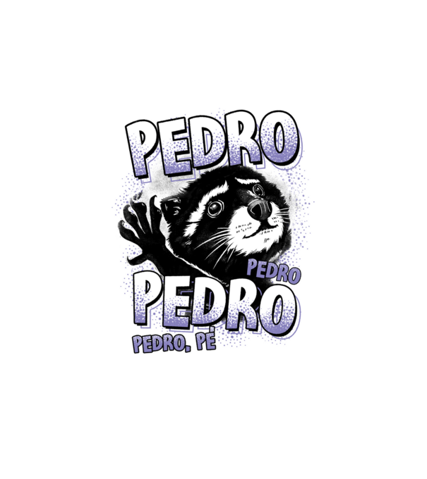 PEDRO PEDRO PEDRO model alb pe tricou