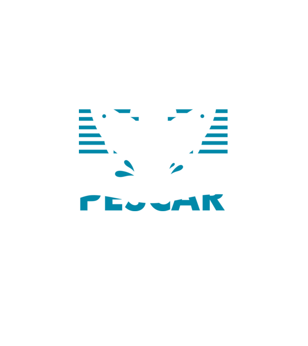 Pescar original model negru pe tricou