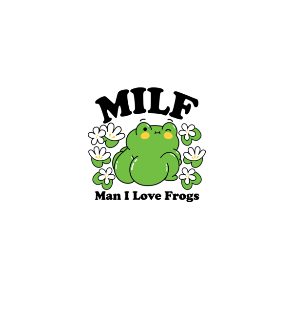MILF man i love frogs model roz deschis pe tricou