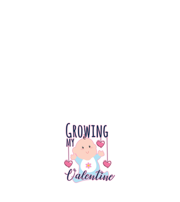 Growing my Valentine model negru pe tricou
