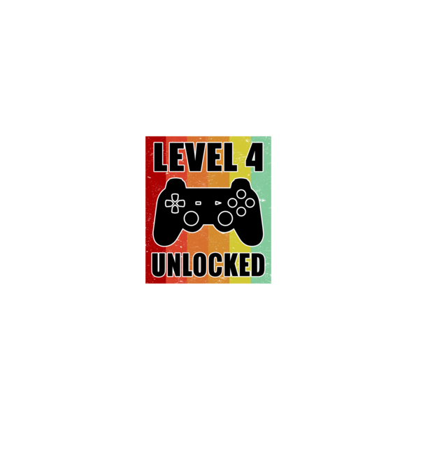 level 4 unlocked retro gamer model negru pe tricou