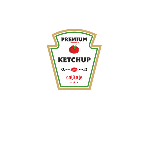 ketchup premium - calitate model roșu pe tricou