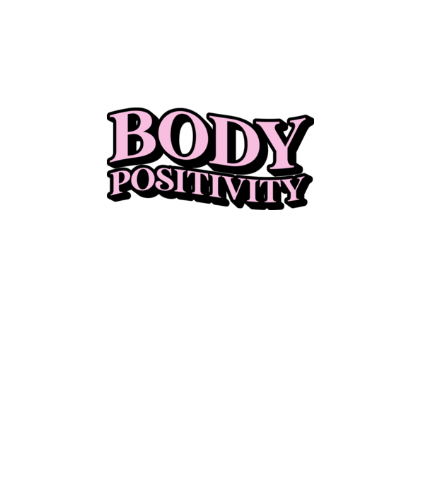 BodyPositivity model alb pe tricou