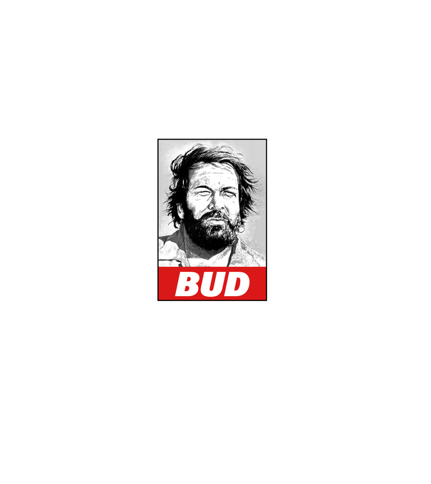 Bud Spencer halftone model albastru deschis pe tricou