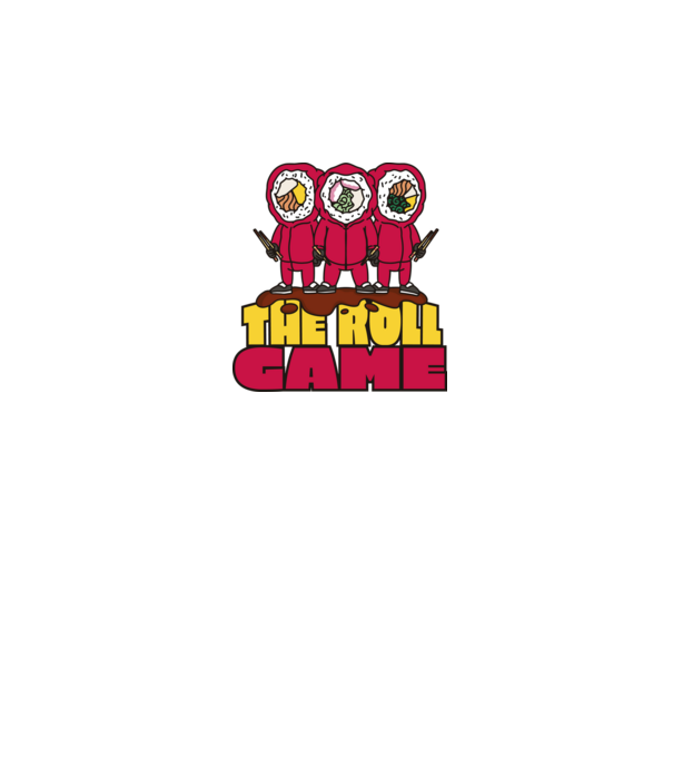 the roll game squid game model alb pe tricou