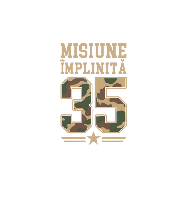 Misiune împlinită 35 model turcoaz pe tricou