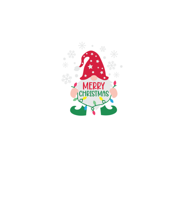 Merry christmas gnome model negru pe tricou