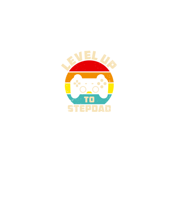 Level Up Stepdad model negru pe tricou