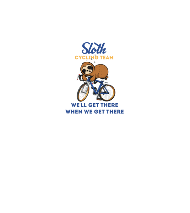 Sloth cycling team model gri pe tricou