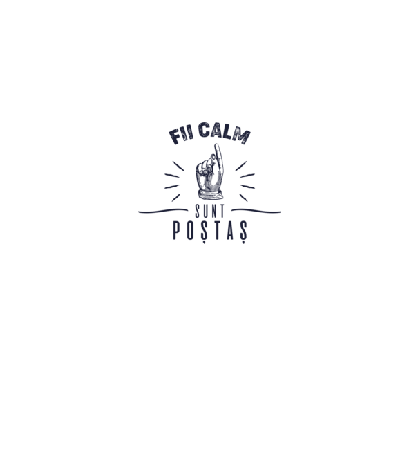 Fii calm, sunt poștaș model gri pe tricou