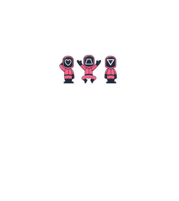 cute squid game toys model gri pe tricou