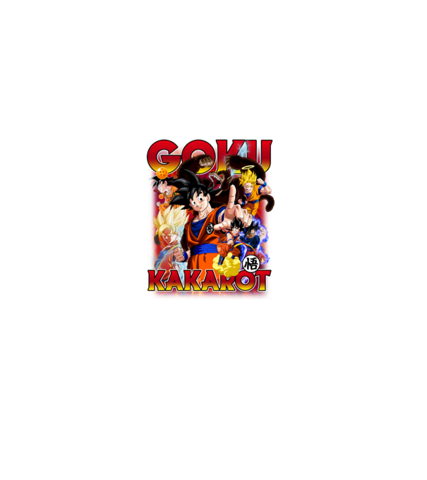 goku dragonball model roșu pe tricou