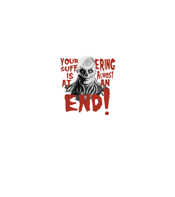 vecna your suffering is almost at an end model negru pe tricou
