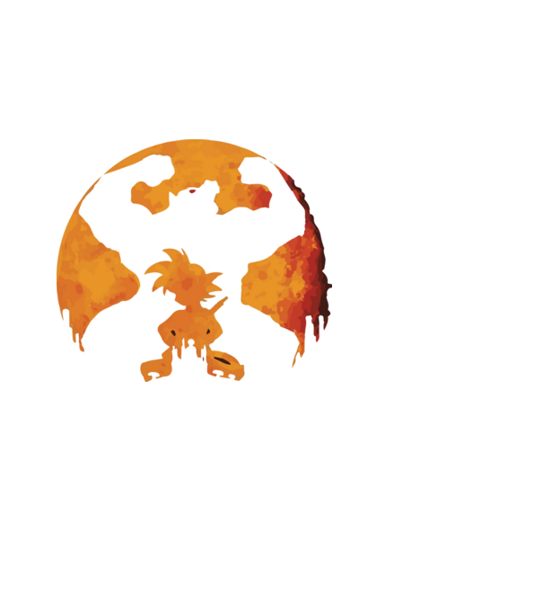 goku sunset model negru pe tricou