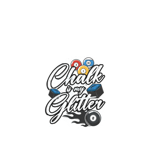 Chalk is my glitter model negru pe tricou