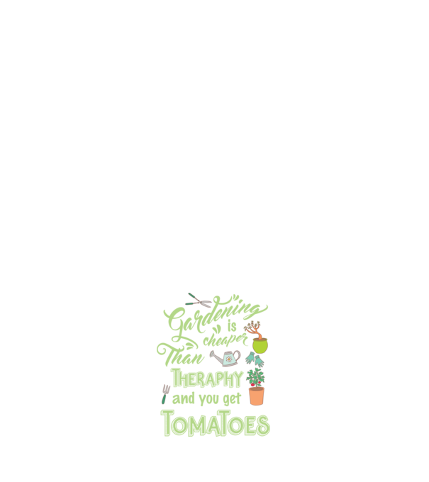 Gardening is cheaper than theraphy model negru pe tricou