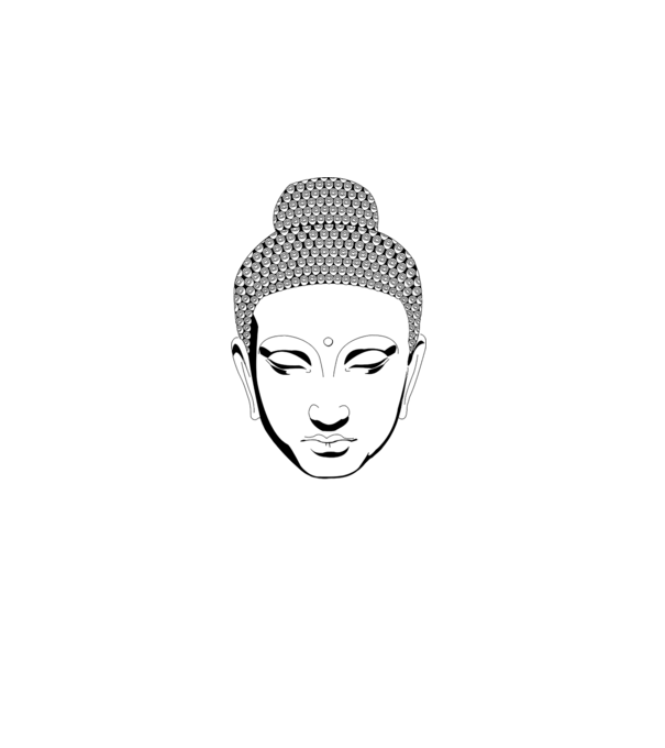 buddhas head model gri pe tricou