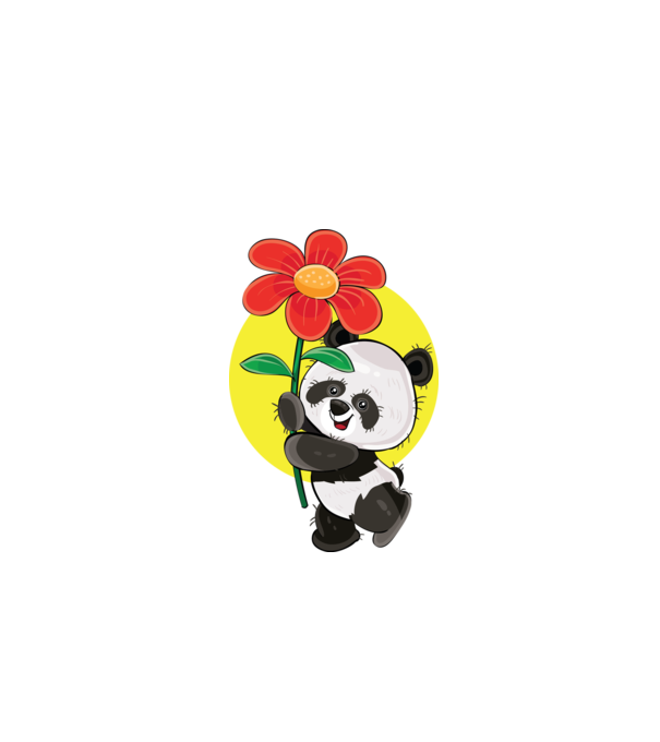 Dragoste panda model negru pe tricou