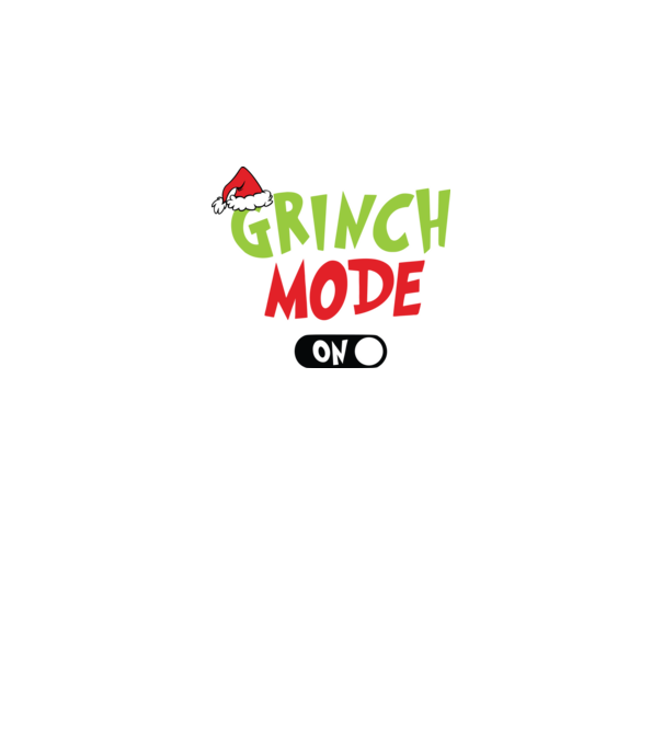 Grinch Mode model alb pe tricou
