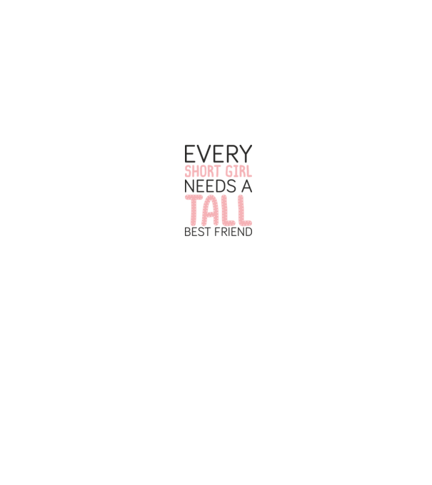 Tall Friend model alb pe tricou