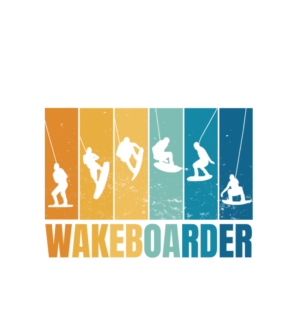 Wakeboard model alb pe tricou