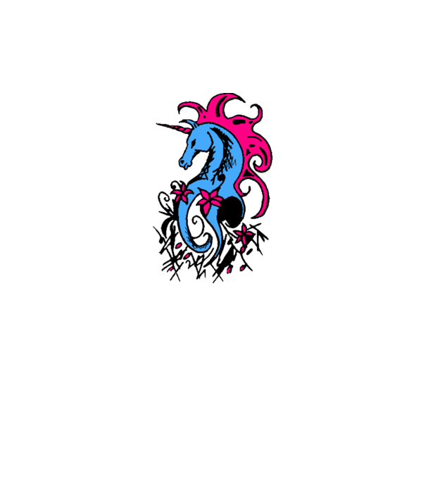 pegasus model roz neon pe tricou
