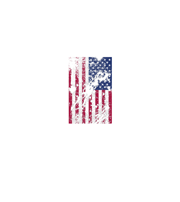 ripped flag U.S. model alb pe tricou