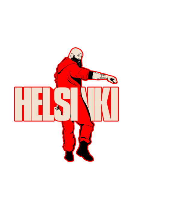 helsinki la casa de papel model negru pe tricou